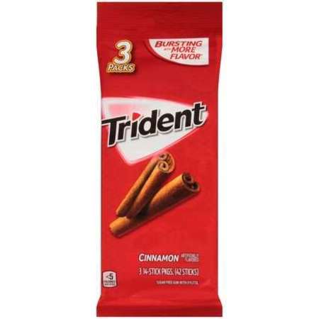 Trident Cinnamon Sugar Free Gum 14 Pieces, PK60 -  01152